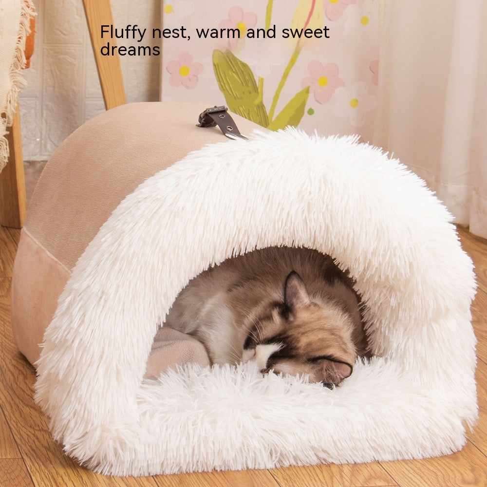 Nid Portatif Splice en Peluche – Coussin Chaud pour Chien et Chat