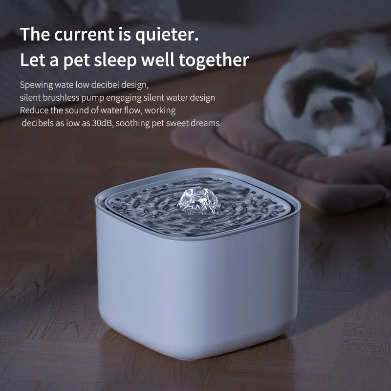 Fontaine à eau pour chat 3L – Filtrante, silencieuse & USB